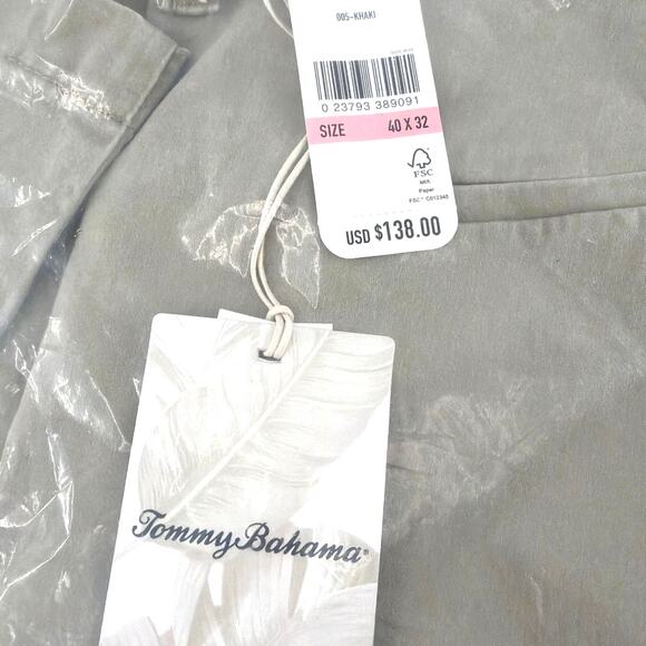 Tommy Bahama Men's Khaki Boracay Flat Front Chino Pants Size 40 - Picture 3 of 10